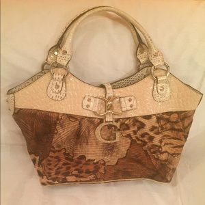 Gorgeous Guess Animal Print Tote Satchel